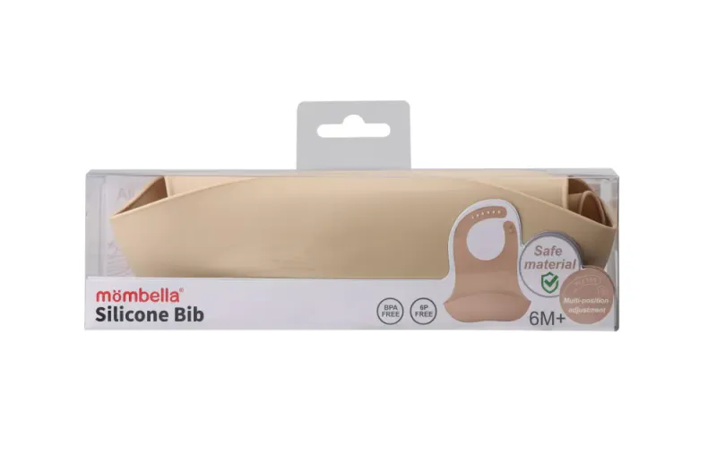 MOMBELLA SILIKON BIB - LYS BRUN
